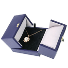 金属ロゴPuのブレスレットの腕輪の腕時計の包装のための革宝石箱