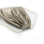 灰色のベロアの毛の包装袋、10x15cmの柔らかいタッチのかつら旅行袋
