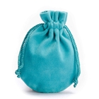 紫色の円形の最下のドローストリング袋、5*7cmのベロア旅行宝石類の袋のドローストリング