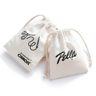 生地のドローストリングのギフトは注文のロゴの自然な綿のキャンバスのドローストリングの袋のギフトの宝石類の包装袋を袋に入れる
