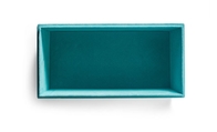 絶妙な長方形の大きいビロードのギフト用の箱、青いビロードの宝石箱