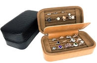 完全な技能のシルク スクリーンのロゴの革ギフト用の箱のジッパーの宝石類の箱