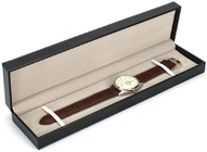 SGSの装飾的な注文の革ギフト用の箱の革腕時計の貯蔵の場合は注意深く制作した