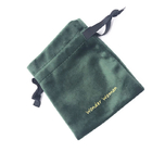 ネックレスのイヤリングの生地のドローストリングのギフトはベロアのドローストリングの袋を袋に入れる