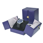 金属ロゴPuのブレスレットの腕輪の腕時計の包装のための革宝石箱