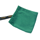 8x12cmの生地のドローストリングのギフト袋の注文のシルク スクリーンはロゴの深緑色のビロードのギフトの包装袋を印刷した